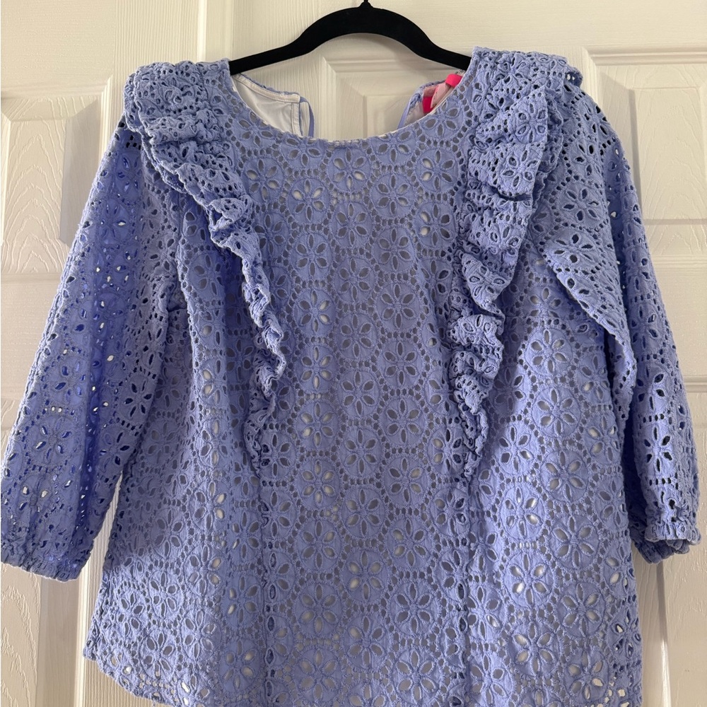 Lilly Pulitzer Periwinkle Eyelet Top